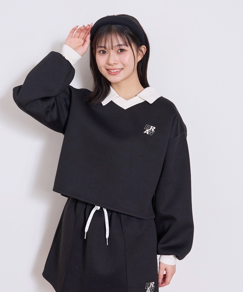 LOVETOXIC(ラブトキシック)の「【ふわカル/セット可】ダンボールプルオーバー(スウェット・キッズ・サックスブルー/アイボリー/ブラック/グレー・M:150cm/S:140cm/L:160cm/130cm)」の11枚目の写真