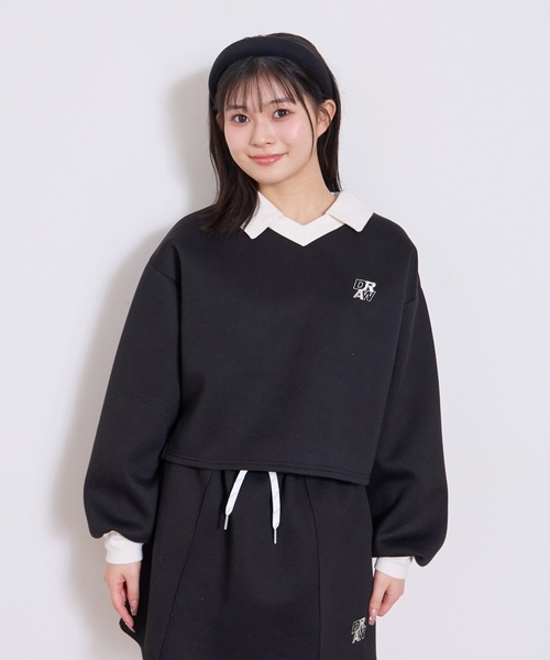 LOVETOXIC(ラブトキシック)の「【ふわカル/セット可】ダンボールプルオーバー(スウェット・キッズ・サックスブルー/アイボリー/ブラック/グレー・M:150cm/S:140cm/L:160cm/130cm)」の12枚目の写真