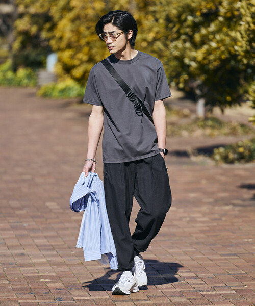 FREAK'S STORE（フリークスストア）の「<UVカット・接触冷感・吸水速乾> AiRide/エアライド セミワイドシルエット クロップド イージーパンツ/ポケッタブル/限定展開（その他パンツ・メンズ・ネイビー/ブラウン/チャコールグレー/ブラック・SMALL/LARGE/MEDIUM）」の21枚目の写真