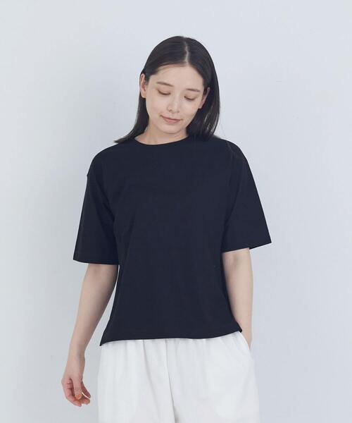 ADIEU TRISTESSE（アデュートリステス）の「40/-SZ天竺Ｔシャツ（Tシャツ/カットソー・レディース・ブラック/グレイッシュベージュ/ピンク/モカ・FREE）」の2枚目の写真