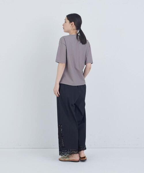 ADIEU TRISTESSE（アデュートリステス）の「40/-SZ天竺Ｔシャツ（Tシャツ/カットソー・レディース・ブラック/グレイッシュベージュ/ピンク/モカ・FREE）」の8枚目の写真