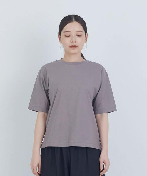 ADIEU TRISTESSE（アデュートリステス）の「40/-SZ天竺Ｔシャツ（Tシャツ/カットソー・レディース・ブラック/グレイッシュベージュ/ピンク/モカ・FREE）」の9枚目の写真