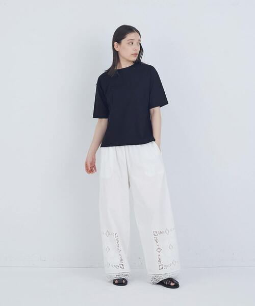 ADIEU TRISTESSE（アデュートリステス）の「40/-SZ天竺Ｔシャツ（Tシャツ/カットソー・レディース・ブラック/グレイッシュベージュ/ピンク/モカ・FREE）」の12枚目の写真