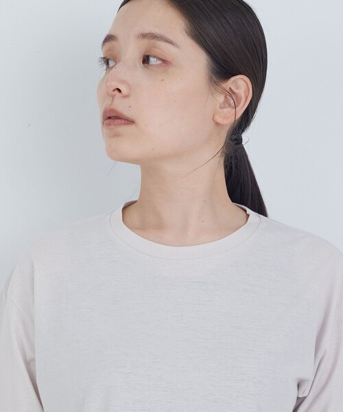 ADIEU TRISTESSE(アデュートリステス)の「40/-SZ天竺Tシャツ(Tシャツ/カットソー・レディース・ブラック/グレイッシュベージュ/ピンク/モカ・FREE)」の22枚目の写真