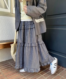WC（ダブル シー）の「アソートフリルティアードロングスカート（スカート）」