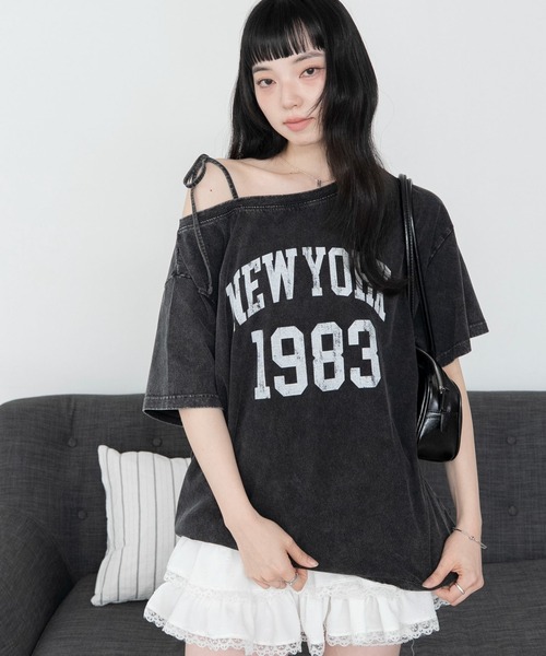 WEGO(ウィゴー)の「WEGO/2WAYグラフィックワンショルBIGT(Tシャツ/カットソー・レディース・その他6/その他4/その他1/その他2/その他3/その他5/その他8/その他7/その他9/その他11/その他12/その他10/その他13・FREE)」の6枚目の写真