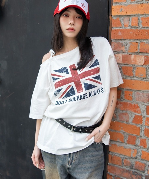 WEGO(ウィゴー)の「WEGO/2WAYグラフィックワンショルBIGT(Tシャツ/カットソー・レディース・その他6/その他4/その他1/その他2/その他3/その他5/その他8/その他7/その他9/その他11/その他12/その他10/その他13・FREE)」の8枚目の写真