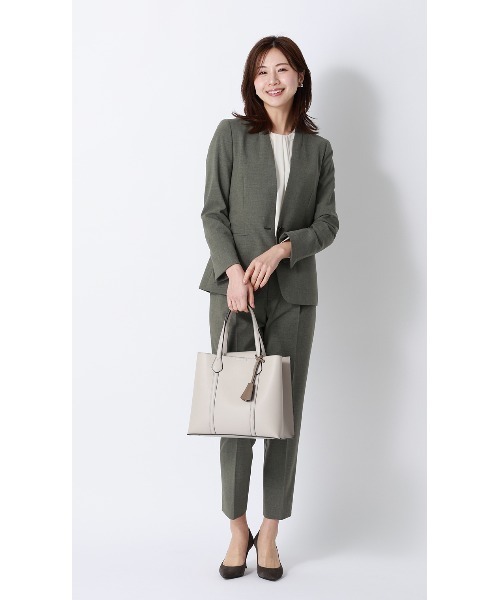 AOYAMA（アオヤマ）の「生地の落ち感と美しいドレープ性を利用したボウタイ風タックブラウス（シャツ/ブラウス・レディース・ピンク/ホワイト/ミント・LL/L/M/S）」の15枚目の写真