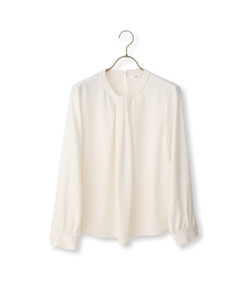 AOYAMA（アオヤマ）の「生地の落ち感と美しいドレープ性を利用したボウタイ風タックブラウス（シャツ/ブラウス・レディース・ピンク/ホワイト/ミント・LL/L/M/S）」の12枚目の写真