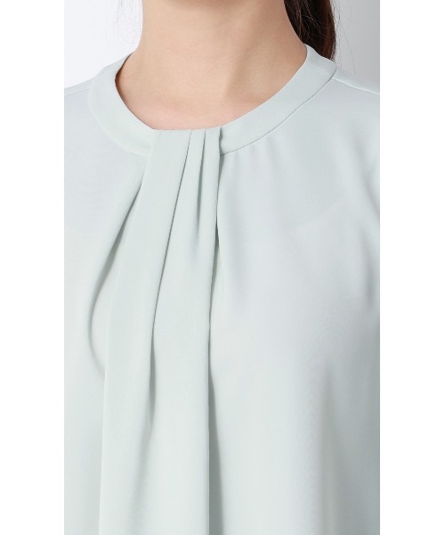 AOYAMA（アオヤマ）の「生地の落ち感と美しいドレープ性を利用したボウタイ風タックブラウス（シャツ/ブラウス・レディース・ピンク/ホワイト/ミント・LL/L/M/S）」の20枚目の写真