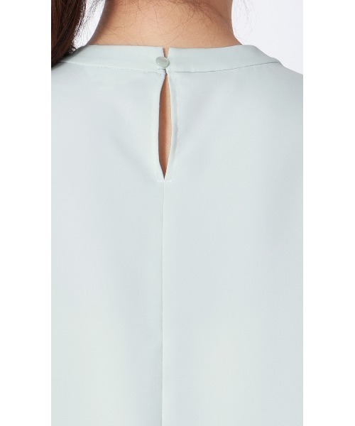 AOYAMA（アオヤマ）の「生地の落ち感と美しいドレープ性を利用したボウタイ風タックブラウス（シャツ/ブラウス・レディース・ピンク/ホワイト/ミント・LL/L/M/S）」の22枚目の写真