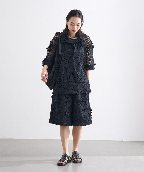 LAYAS(レイヤーズ)の「【LAYAS/レイヤーズ】LACE SKIPPERS/S P/O(シャツ/ブラウス・レディース・ホワイト/ブラック・FREE)」の18枚目の写真