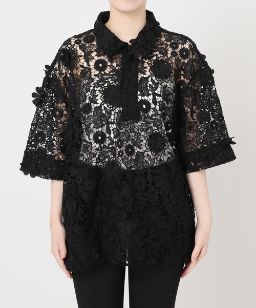 LAYAS(レイヤーズ)の「【LAYAS/レイヤーズ】LACE SKIPPERS/S P/O(シャツ/ブラウス・レディース・ホワイト/ブラック・FREE)」の16枚目の写真