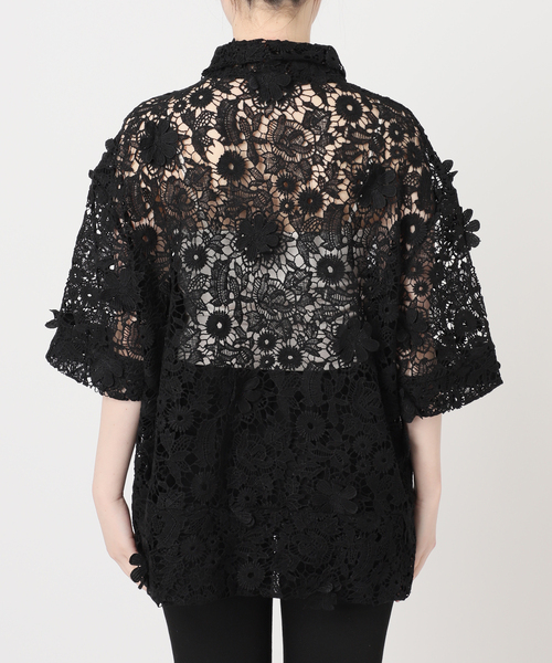 LAYAS(レイヤーズ)の「【LAYAS/レイヤーズ】LACE SKIPPERS/S P/O(シャツ/ブラウス・レディース・ホワイト/ブラック・FREE)」の6枚目の写真
