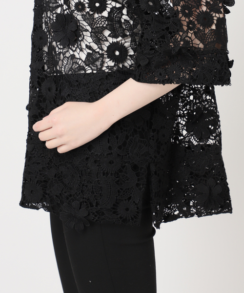 LAYAS(レイヤーズ)の「【LAYAS/レイヤーズ】LACE SKIPPERS/S P/O(シャツ/ブラウス・レディース・ホワイト/ブラック・FREE)」の9枚目の写真