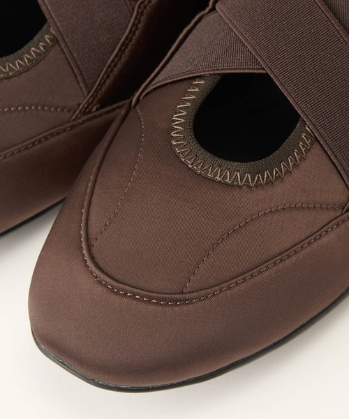 BARNYARDSTORM（バンヤードストーム）の「BARNYARDSTORM / クロスサテンバレエスニーカー【一部店舗限定】【『ネルソンさん』YouTubeご紹介アイテム】（スニーカー・レディース・ブラウン/ブラック・LL/L/M/S）」の6枚目の写真