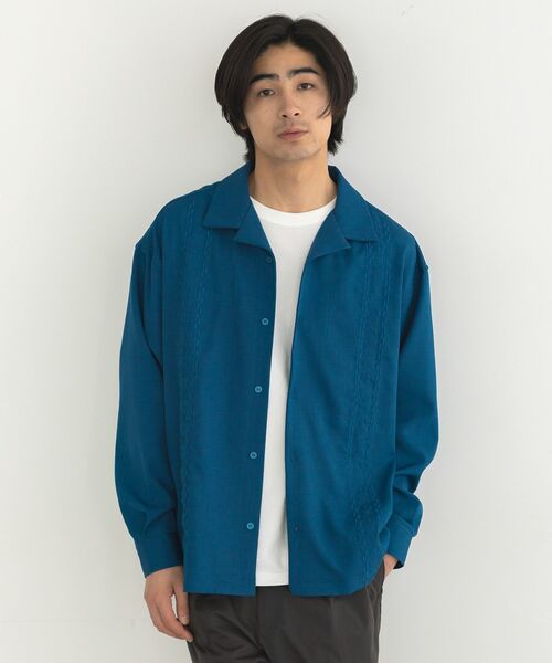 CRAFT STANDARD BOUTIQUE(クラフトスタンダードブティック)の「刺繍キューバシャツ(シャツ/ブラウス・メンズ・ブルー/ブラウン/ブラック・L/M)」の6枚目の写真