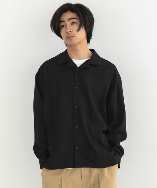 CRAFT STANDARD BOUTIQUE(クラフトスタンダードブティック)の「刺繍キューバシャツ(シャツ/ブラウス・メンズ・ブルー/ブラウン/ブラック・L/M)」の12枚目の写真