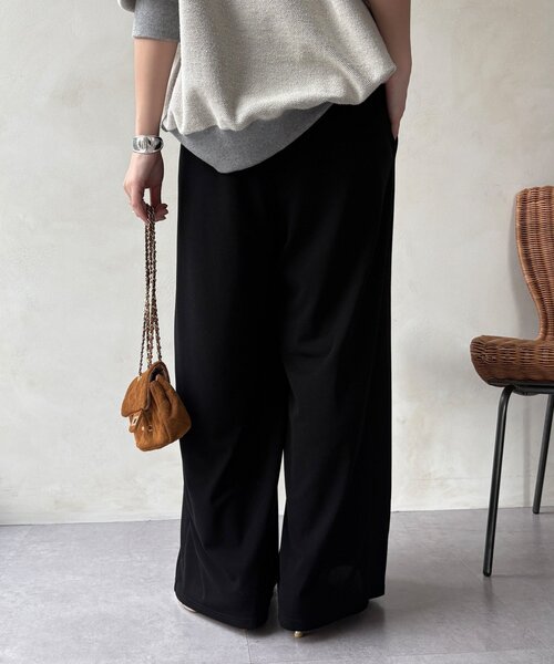 DouDou(ドゥドゥ)の「【セットアップ可能】タックイージーワイドパンツ(その他パンツ・レディース・ブラック/グレー・FREE)」の13枚目の写真