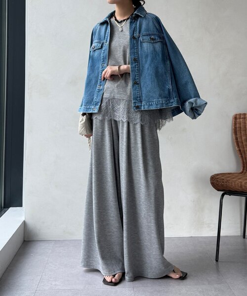 DouDou(ドゥドゥ)の「【セットアップ可能】タックイージーワイドパンツ(その他パンツ・レディース・ブラック/グレー・FREE)」の16枚目の写真