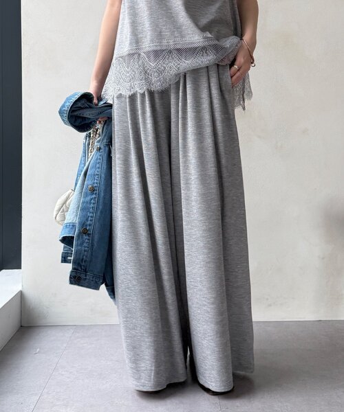 DouDou(ドゥドゥ)の「【セットアップ可能】タックイージーワイドパンツ(その他パンツ・レディース・ブラック/グレー・FREE)」の19枚目の写真
