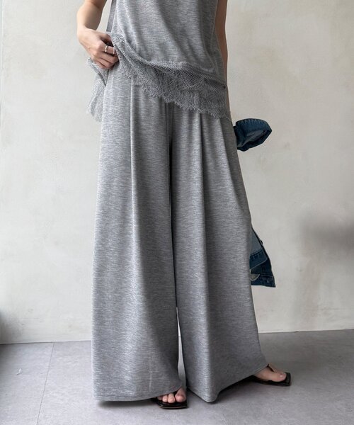 DouDou(ドゥドゥ)の「【セットアップ可能】タックイージーワイドパンツ(その他パンツ・レディース・ブラック/グレー・FREE)」の20枚目の写真