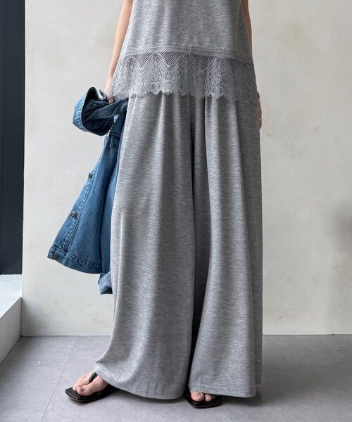 DouDou(ドゥドゥ)の「【セットアップ可能】タックイージーワイドパンツ(その他パンツ・レディース・ブラック/グレー・FREE)」の21枚目の写真