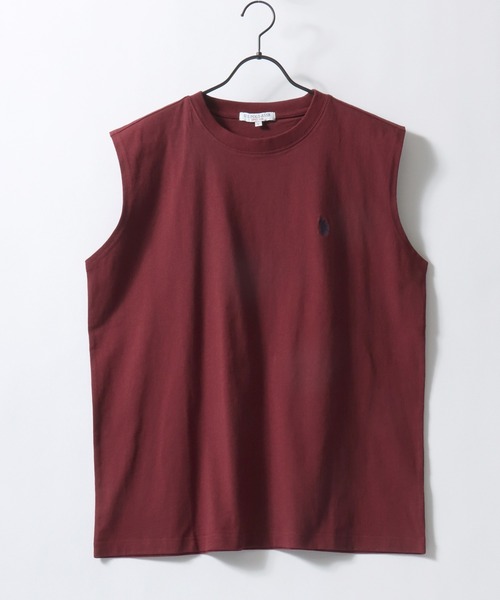 U.S. POLO ASSN.(ユーエスポロアッスン)の「U.S. POLO ASSN./ユーエスポロアッスン 別注 オーバーサイズ ワンポイント刺繍 ノースリーブシャツ タンクトップ(タンクトップ・メンズ・ダークグリーン/ボルドー/ブラック/ホワイト/オートミール・LL/L/M)」の10枚目の写真