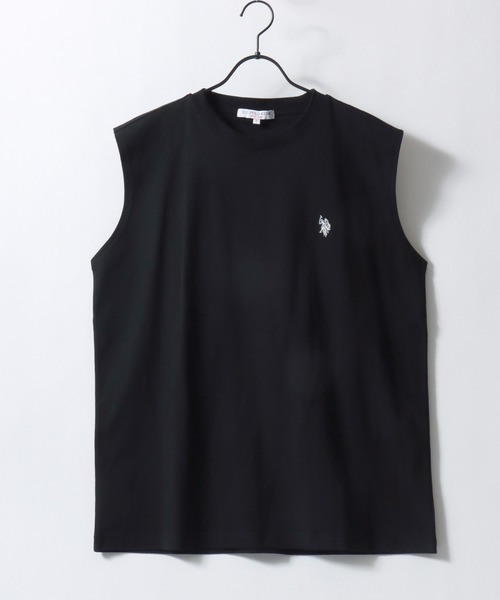 U.S. POLO ASSN.(ユーエスポロアッスン)の「U.S. POLO ASSN./ユーエスポロアッスン 別注 オーバーサイズ ワンポイント刺繍 ノースリーブシャツ タンクトップ(タンクトップ・メンズ・ダークグリーン/ボルドー/ブラック/ホワイト/オートミール・LL/L/M)」の7枚目の写真