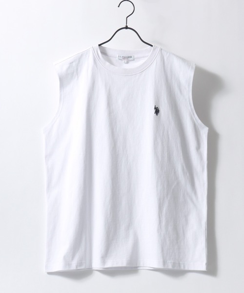 U.S. POLO ASSN.(ユーエスポロアッスン)の「U.S. POLO ASSN./ユーエスポロアッスン 別注 オーバーサイズ ワンポイント刺繍 ノースリーブシャツ タンクトップ(タンクトップ・メンズ・ダークグリーン/ボルドー/ブラック/ホワイト/オートミール・LL/L/M)」の6枚目の写真