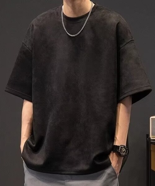 link lot(リンクロット)の「無地ヴィンテージライクT(Tシャツ/カットソー・メンズ・ブラック/グレー/ブラウン/カーキ・L/M/LARGE/MEDIUM)」の2枚目の写真