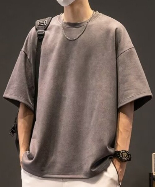 link lot(リンクロット)の「無地ヴィンテージライクT(Tシャツ/カットソー・メンズ・ブラック/グレー/ブラウン/カーキ・L/M/LARGE/MEDIUM)」の9枚目の写真