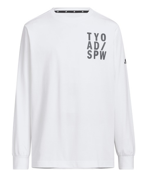 adidas（アディダス）の「アディダス adidas キッズ ブランド ラブ ルーズフィット シングルジャージー 長袖 Tシャツ（Tシャツ/カットソー・キッズ・ホワイト/ターコイズブルー/ブラック・130cm/140cm/150cm/160cm）」の2枚目の写真
