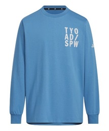 adidas | アディダス adidas キッズ ブランド ラブ ルーズフィット シングルジャージー 長袖 Tシャツ(Tシャツ/カットソー)