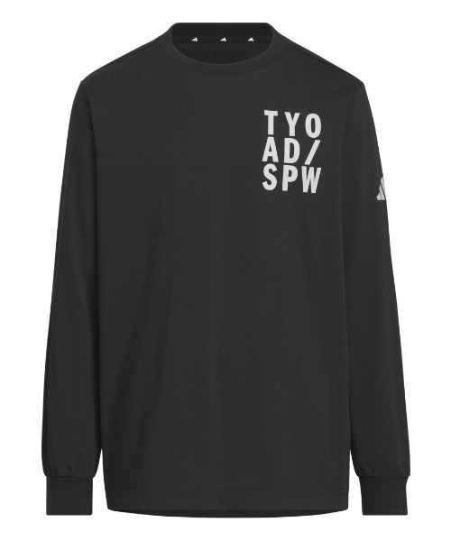 adidas（アディダス）の「アディダス adidas キッズ ブランド ラブ ルーズフィット シングルジャージー 長袖 Tシャツ（Tシャツ/カットソー・キッズ・ホワイト/ターコイズブルー/ブラック・130cm/140cm/150cm/160cm）」の3枚目の写真