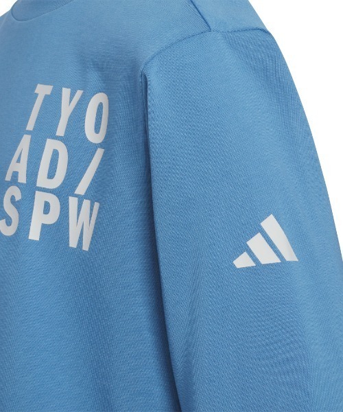 adidas（アディダス）の「アディダス adidas キッズ ブランド ラブ ルーズフィット シングルジャージー 長袖 Tシャツ（Tシャツ/カットソー・キッズ・ホワイト/ターコイズブルー/ブラック・130cm/140cm/150cm/160cm）」の7枚目の写真