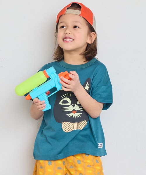 MARKEY'S(マーキーズ)の「超速乾イラストTシャツ(Tシャツ/カットソー・キッズ・ライトブルー/グリーン/ベージュ/オレンジ/オフホワイト/ブルー・XS/LL/L/M/S)」の3枚目の写真