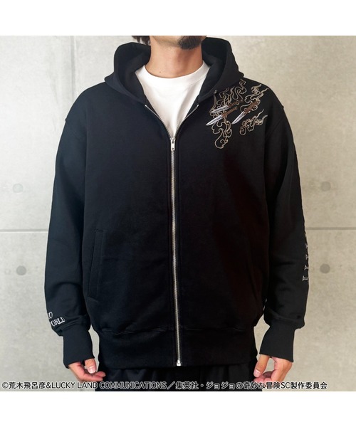 ジョジョの奇妙な冒険(ジョジョノキミョウナボウケン)の「『JOJO/ジョジョ』DIO ジップアップパーカー【Z】(パーカー・メンズ・ブラック・M/L/XL)」の8枚目の写真