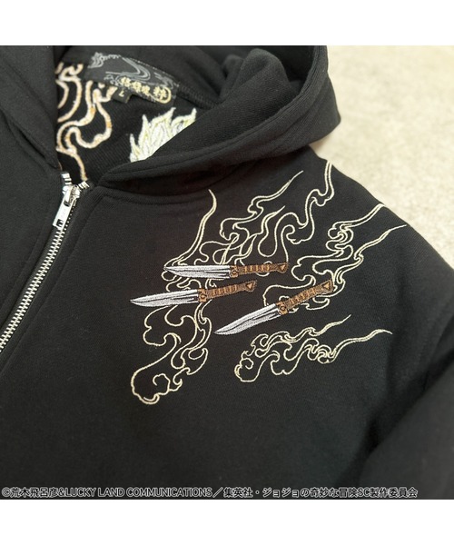ジョジョの奇妙な冒険(ジョジョノキミョウナボウケン)の「『JOJO/ジョジョ』DIO ジップアップパーカー【Z】(パーカー・メンズ・ブラック・M/L/XL)」の9枚目の写真