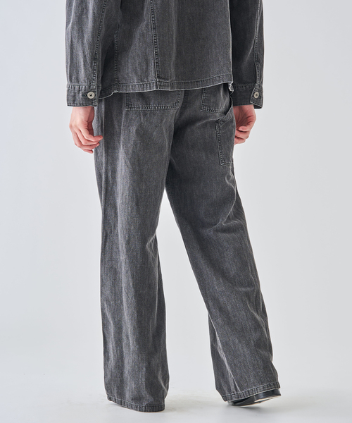 seya.（セヤ）の「SEYA.(セヤ) 別注 GROUND PANTS LINEN DENIM（デニムパンツ・メンズ・ブラック・3/2）」の6枚目の写真