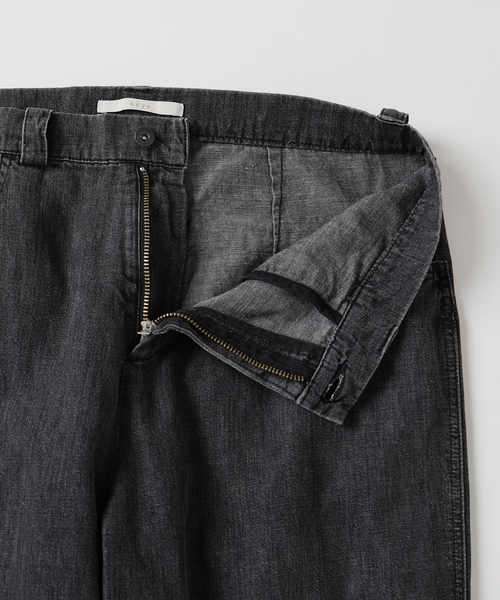 seya.（セヤ）の「SEYA.(セヤ) 別注 GROUND PANTS LINEN DENIM（デニムパンツ・メンズ・ブラック・3/2）」の13枚目の写真