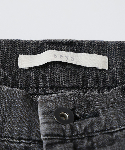 seya.（セヤ）の「SEYA.(セヤ) 別注 GROUND PANTS LINEN DENIM（デニムパンツ・メンズ・ブラック・3/2）」の18枚目の写真
