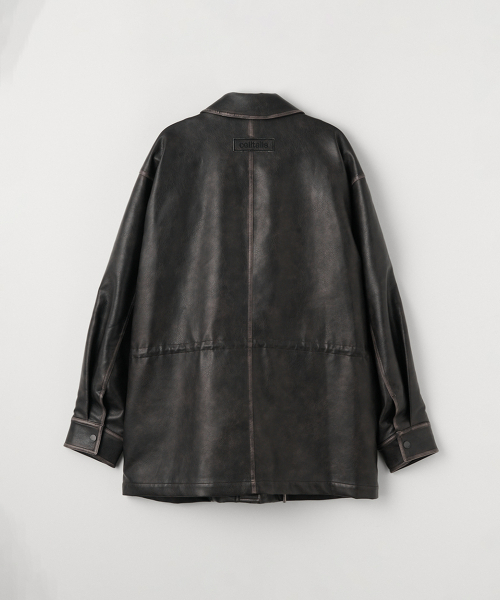 CELITAILS(セリテールズ)の「WASHED LEATHER FIELD JACKET_BLACK(ライダースジャケット・レディース・その他・FREE)」の2枚目の写真