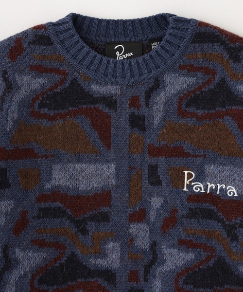 By Parra(バイパラ)の「PARRA Repeat ftp booster knitted pullover 54335(ニット/セーター・メンズ・マルチ・M)」の3枚目の写真