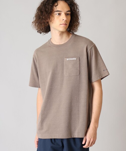 Columbia(コロンビア)の「UVカット Columbia/ ルックアウトスパイア ショートスリーブ Tシャツ /コロンビア(Tシャツ/カットソー・メンズ・ネイビー/ホワイト/ブラウン・M/S/L/XL)」の2枚目の写真