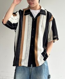CPCM（シーピーシーエム）の「カラミストライプ半袖開襟シャツ（シャツ/ブラウス）」