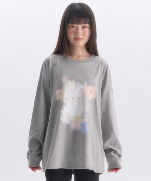 ambler(エムブラー)の「フラワーインスプリンググラフィックロングスリーブAJS301(メランジ)(スウェット・レディース・その他・FREE)」の1枚目の写真