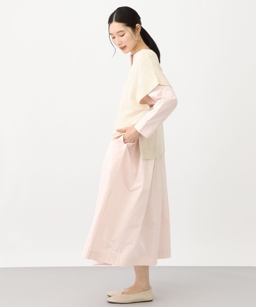 studio CLIP（スタディオクリップ）の「《natural by clip》コットンサンドウォッシュ切り替えワンピース（ワンピース・レディース・ピンク/ネイビー・FREE）」の7枚目の写真