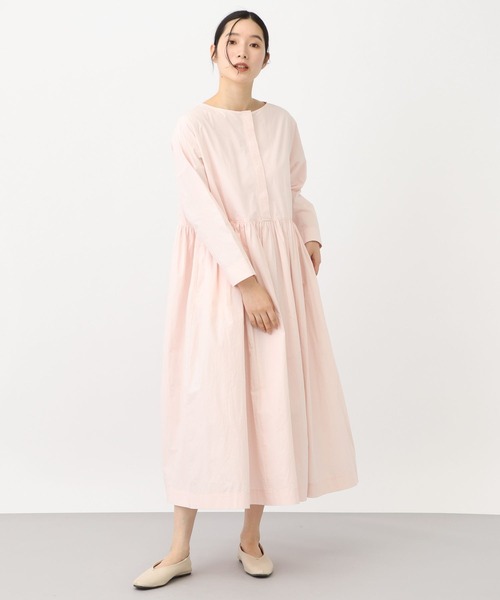 studio CLIP（スタディオクリップ）の「《natural by clip》コットンサンドウォッシュ切り替えワンピース（ワンピース・レディース・ピンク/ネイビー・FREE）」の10枚目の写真