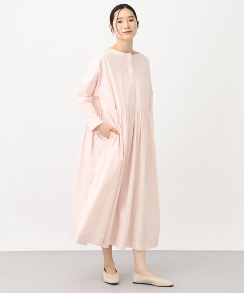 studio CLIP（スタディオクリップ）の「《natural by clip》コットンサンドウォッシュ切り替えワンピース（ワンピース・レディース・ピンク/ネイビー・FREE）」の12枚目の写真